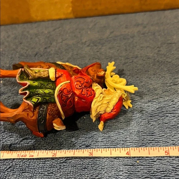 Jim Shore Santa Claus Riding Reindeer Holiday Figurine - Picture 6 of 7